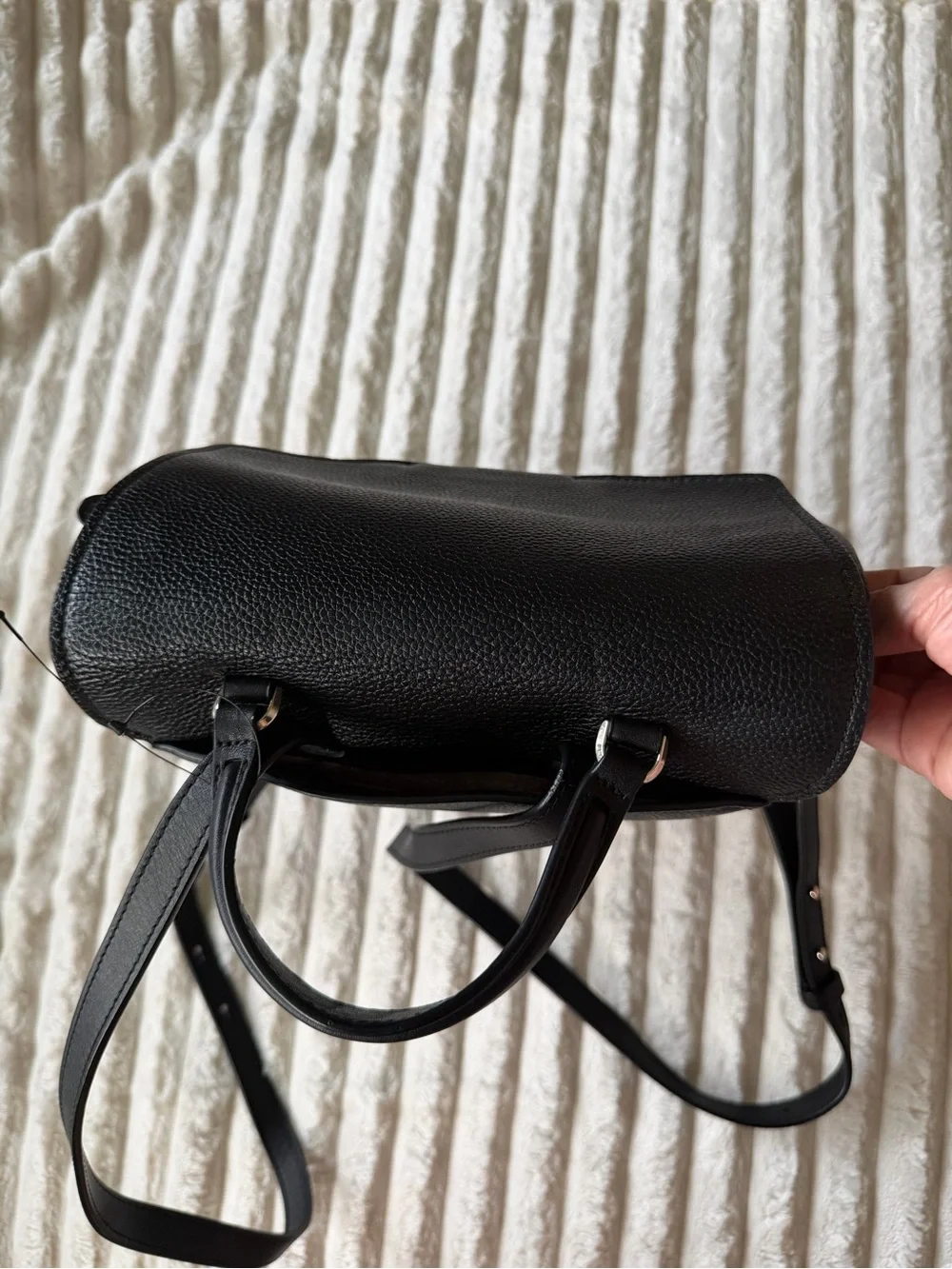 kate spade Black Pebbled Leather Backpack